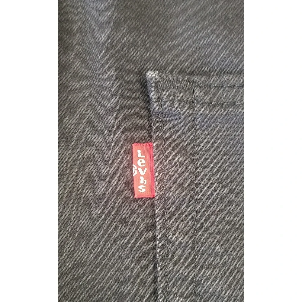 Levis 569 Shorts Mens 38 Black Denim  Loose Fit Long 11